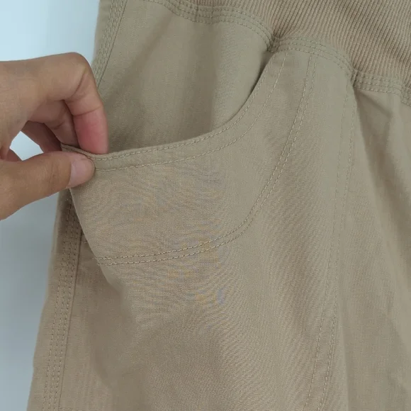 19979 Mofiz Cargo Track Jogger Capri Pant Tan size Medium y2k casual travel - Picture 6 of 10